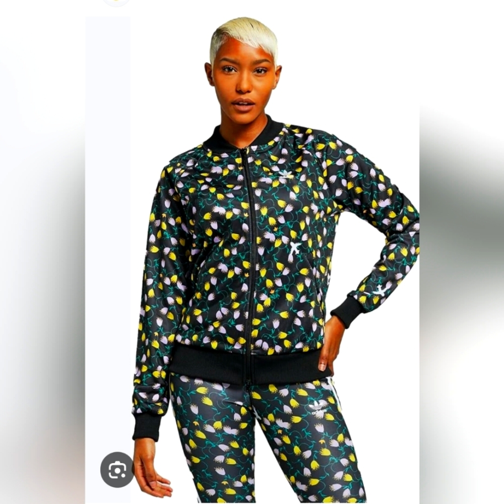 3pc Bundle Adidas Originals Bellista AOP Track Jacket, Skirt & Dress Ret: $163 - Picture 3 of 16